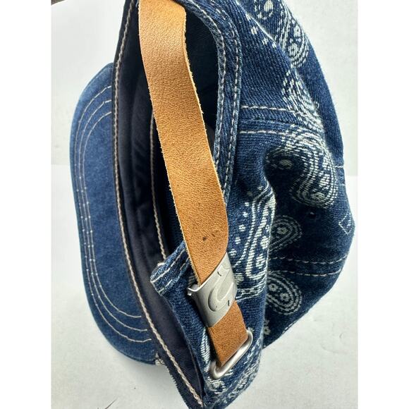 True Religion Blue Paisley Denim Hat Adjustable Strapback Hat - Picture 7 of 7